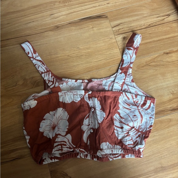 Roxy Orange Fitted Crop Tank Top - Picture 5 of 5